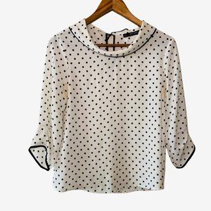 Zara "Audrey" Silky Polka Dot Blouse